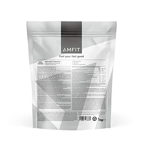 Marca Amazon - Amfit Nutrition Proteína de Suero Lácteo, Caramelo salado, 33 porciones, 1 kg (Paquete de 1)