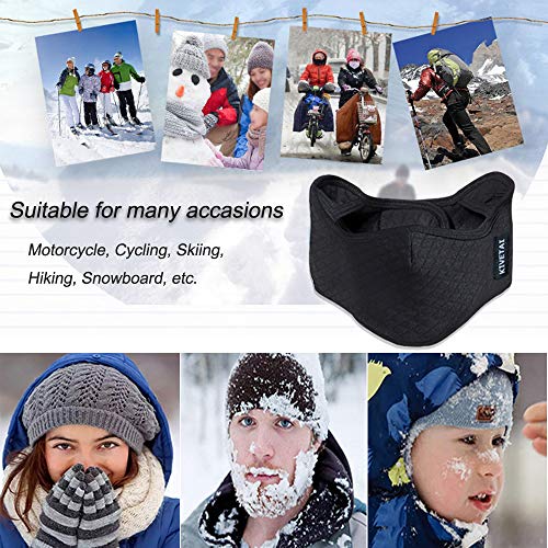 Máscara de media cara para invierno, antipolvo, antiviento, máscara de esquí con orejeras ajustables para adultos, para motocicleta, snowboard, senderismo, actividades al aire libre