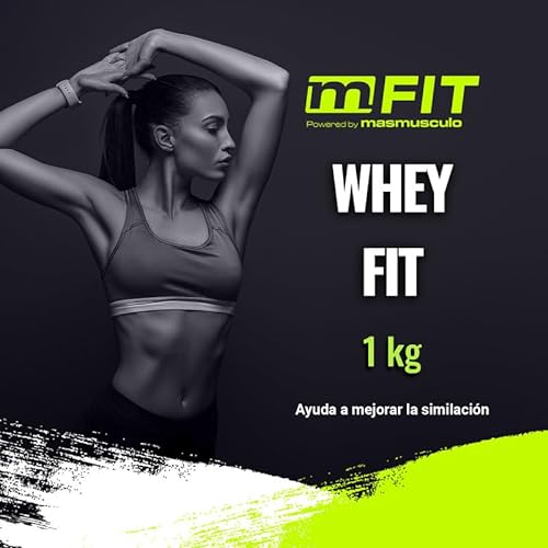 MASMUSCULO - MM Fit Line - Proteína Whey - Proteína Suero de Leche - 1 kg - Recuperador Muscular - Mejora el Rendimiento Físico - Aumenta la Masa Muscular - Sabor Plátano
