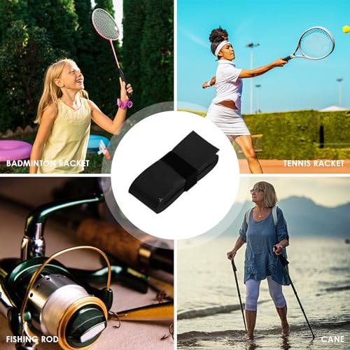 MAXQUU 8 unidades de cinta de agarre de tenis, antideslizante, banda de agarre transpirable con agujeros, cinta de agarre para raqueta de bádminton, cinta para raqueta de squash (negro)