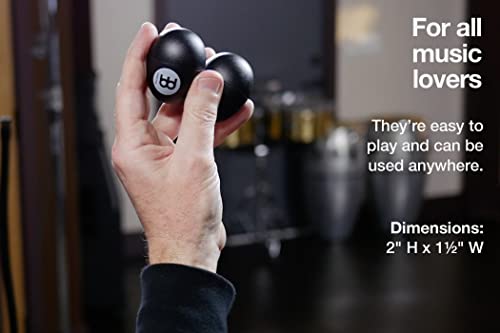 Meinl Percussion ES2-BK - Juego de shakers con forma de huevo, color negro