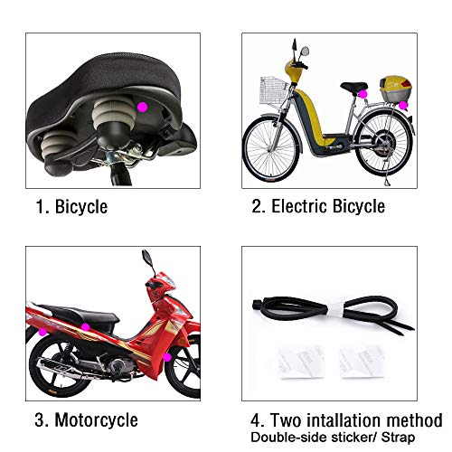 Mengshen Alarma de Bicicleta - Antirrobo para Bici Moto Coche Vehículos con Control Remoto, 113 db Súper Fuerte