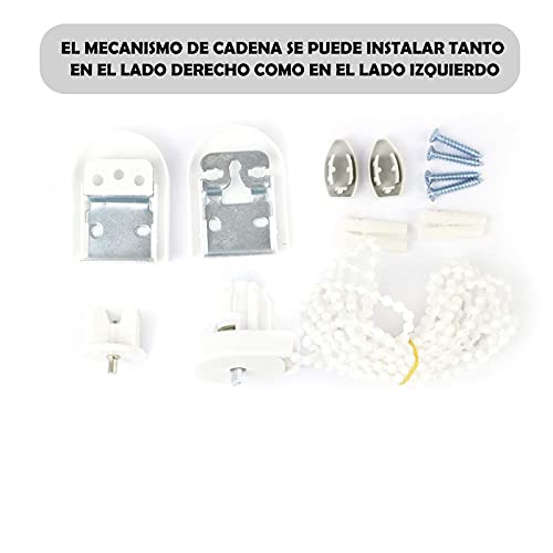 MERCURY TEXTIL-Estor Enrollable translúcido Liso (Blanco, 90x180cm)