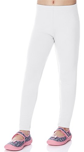 Merry Style Leggins Mallas Pantalones Largos Ropa Deportiva Niña MS10-130 (Blanco, 158 cm)