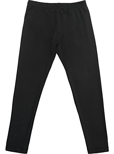 Merry Style Leggins Mallas Pantalones Largos Ropa Deportiva Niña MS10-130 (Negro, 128 cm)