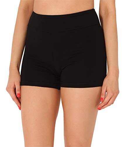 Merry Style Pantalones Cortos Mujer Leggins Shorts MS10-359 (Negro,S)