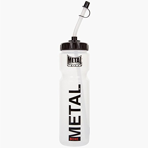 Metal Boxe MB002 - Botella unisex para adultos, color blanco y transparente