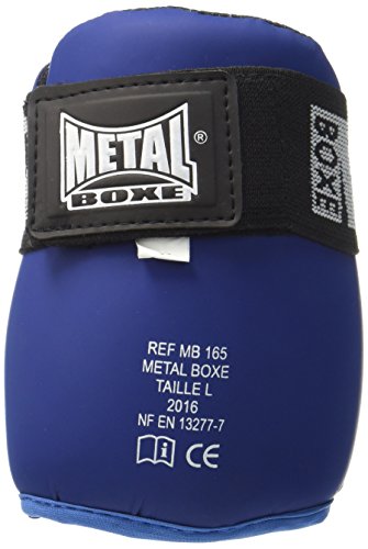 METAL BOXE MB165 - Protecciones de pie para Artes Marciales, Color Azul, Talla S