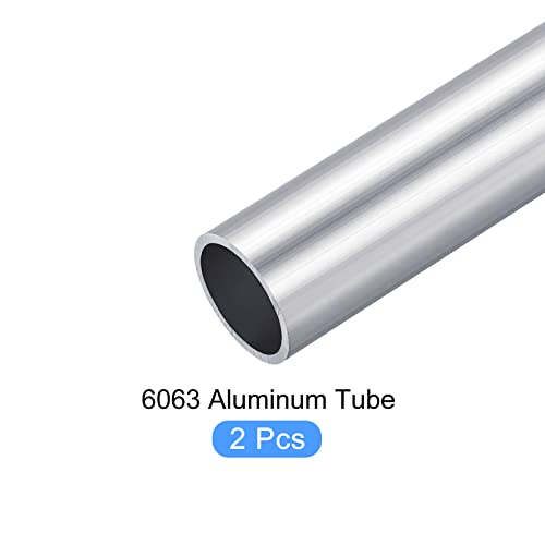 METALLIXITY 6063 Aluminio Tubo (28mm OD x 24mm ID x 100mm L) 2uds, Aluminio Redondo Tubo - para Hogar Muebles, Maquinaria, Bricolaje Artesanía