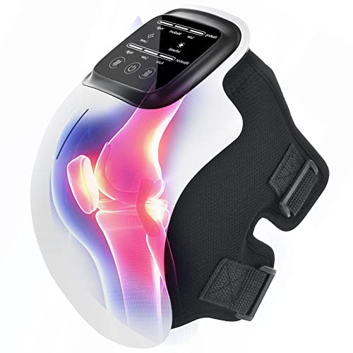 Mevip Masajeador de rodilla inalámbrico, pantalla de botón táctil LED, puerto de carga tipo C, tres modos de calefacción, fatiga y dolor de rodilla