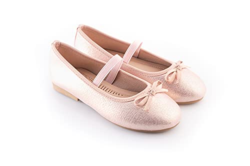 MIGILI 911 Bailarinas Niña - Rosa - Girls Ballet Flats (Pink, Size 25 EU)