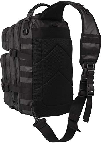 Mil-Tec EE.UU. Mochilla con un Tirante Assault Pack One-Strap Large Volumen 29 litros (Tactical Black)