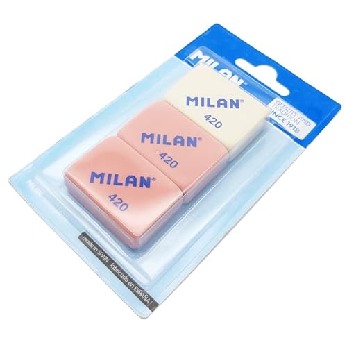 MILAN BMM9221 - Pack de 3 gomas de borrar
