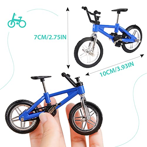 Mini Dedo Bicicleta Metal Juego，4 Piezas Modelo de Bike Ornamento de Finger para Niños y Adultos como un Regalo de Nuevo Año Cumpleaños y Navidad