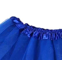 mini kitty Tutu Falda para Mujer Faldas de Tul Elástico 4 Capas Disfraces de Ballet Bail Tutus Niña para Halloween Fiesta Costume Carnaval Bailarina (Azul)