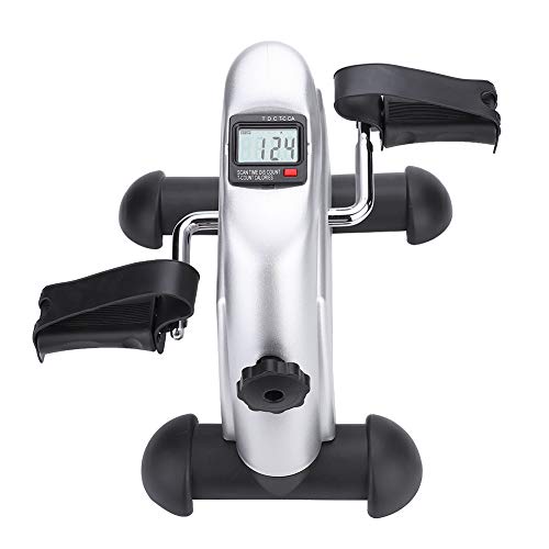 Mini Pedal de Ejercicio Estaticos, Entrenador de Pedales con LCD Pantalla, Bicicleta Estáticas de Pedal para Entrenamiento de Brazos y Piernas, para Hogar Oficina 37.5 x 34.5 x 30.5 cm