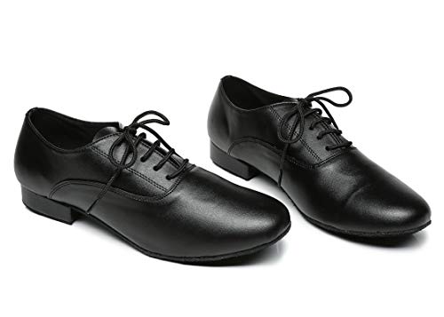 MINITOO Zapatos de Danza para Hombre con tacón estándar de Cuero para Baile TH250501 Nergo EU 43