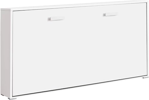Miroytengo Cama Nido Abatible Dormitorio Juvenil Color Blanco 90x190 cm Mueble Habitación Infantil Moderna (Colchón NO Incluido)