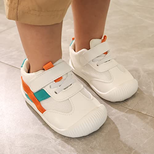 MK MATT KEELY Zapatillas para Bebé Primeros Pasos Zapatos Niño Niña Cuero PU Suela Suave Antideslizante 0-4 años,Verde,EU21(CN17)