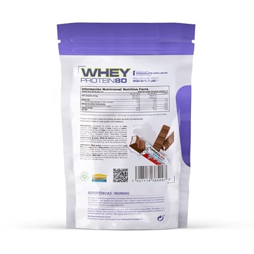MM SUPPLEMENTS - Whey Protein80-500 g - Choco Milk - Suplemento Deportivo Puro de Calidad - Proteína Whey - Con Lacprodan de Arla y Suero de Leche - Ayuda a Aumentar la Masa Muscular