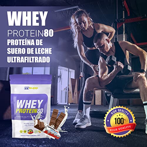 MM SUPPLEMENTS - Whey Protein80-500 g - Choco Milk - Suplemento Deportivo Puro de Calidad - Proteína Whey - Con Lacprodan de Arla y Suero de Leche - Ayuda a Aumentar la Masa Muscular
