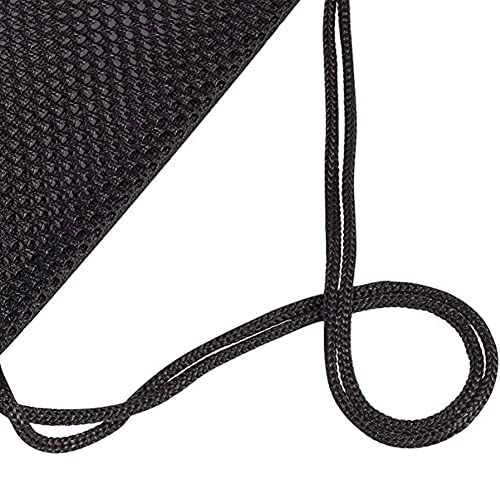 Mochila de malla con cordón, bolsa de almacenamiento multifunción para equipos deportivos para gimnasio, playa, natación, negro
