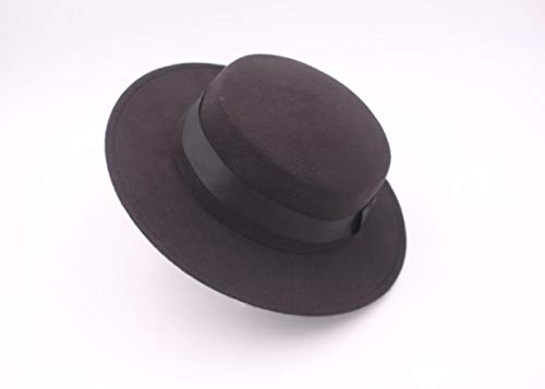 Moderno sombrero fedora, sombrero clásico y elegante tipo panamá de mezcla de algodón con ala plana, sombrero de jazz con cinta