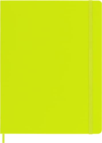 Moleskine - Cuaderno Clásico con Hojas en Blanco, Tapa Dura y Cierre con Goma Elástica, Tamaño XL 19 x 25 cm, Color Verde Limón, 192 Páginas
