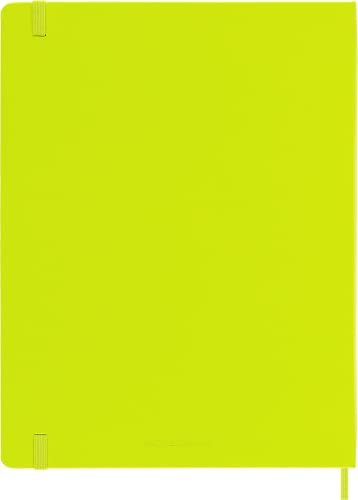 Moleskine - Cuaderno Clásico con Hojas en Blanco, Tapa Dura y Cierre con Goma Elástica, Tamaño XL 19 x 25 cm, Color Verde Limón, 192 Páginas