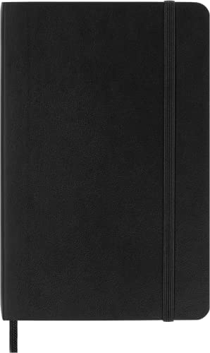 Moleskine Cuaderno Clásico con Hojas Lisas, Tapa Blanda y Cierre Elástico, Color Negro, Tamaño Pequeño 9 x 14 cm, 192 Hojas
