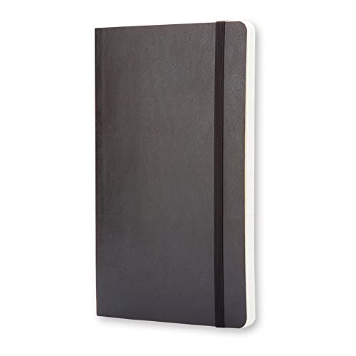 Moleskine - Cuaderno Clásico con Hojas Rayadas, Tapa Blanda y Cierre Elástico, Color Negro, Tamaño Pequeño 9 x 14 cm, 192 Hojas