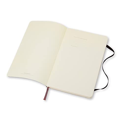 Moleskine - Cuaderno Clásico con Hojas Rayadas, Tapa Blanda y Cierre Elástico, Color Negro, Tamaño Pequeño 9 x 14 cm, 192 Hojas