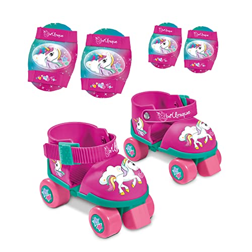 Mondo Motors- Mondo Toys Ruedas Ajustables Niños, Talla del 22 al 29-28511 Unicorn Bolsa Patines+protección Unicornios T/22-29, Color Rosa (28511)