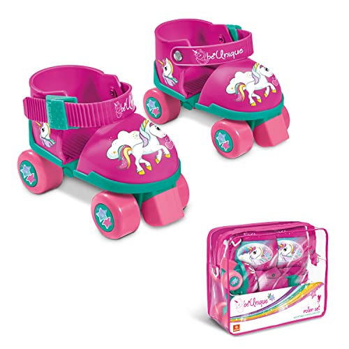Mondo Motors- Mondo Toys Ruedas Ajustables Niños, Talla del 22 al 29-28511 Unicorn Bolsa Patines+protección Unicornios T/22-29, Color Rosa (28511)