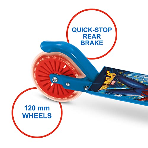 Mondo Toys - Alu Scooter SPIDERMAN - Patinete infantil de aluminio de 2 ruedas - Manillar regulable - 28687