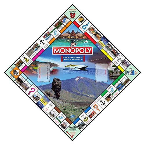 Monopoly Islas Canarias. Juego de Mesa- Versión bilingüe en castellano e inglés