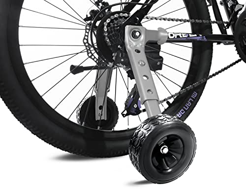 MOSHAY Rueda sobre imagen para zoom en las ruedas de entrenamiento de bicicleta para bicicleta variable de 16 18 20 22 24 pulgadas (negro)