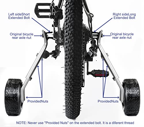 MOSHAY Rueda sobre imagen para zoom en las ruedas de entrenamiento de bicicleta para bicicleta variable de 16 18 20 22 24 pulgadas (negro)