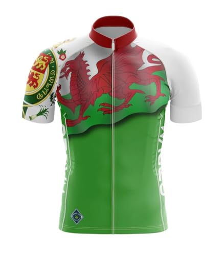 Mount Yale Outdoor Company Team Wales Waving Proudly Green Men's Cycling Jersey & Short Set Short Sleeve Jersey XXXL
