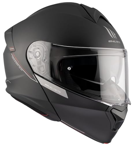 MT Helmet Casco Abatible Genesis Talla L(59/60) Negro Mate con homologacion 22.06