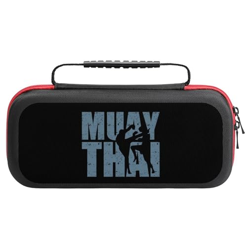 Muay Thai Box Fashion Compatible con Switch Case Travel Protective Hard Shell Bolsa de transporte con 20 cartuchos de juego