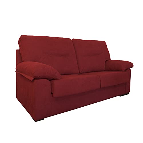MUEBLIX.COM | Sofa Marcos | Sofa 3 Plazas | Sofas de Salón Modernos | Sofa Confortable | Asientos de Goma Espuma | Sofa de Diseño | Color Rojo