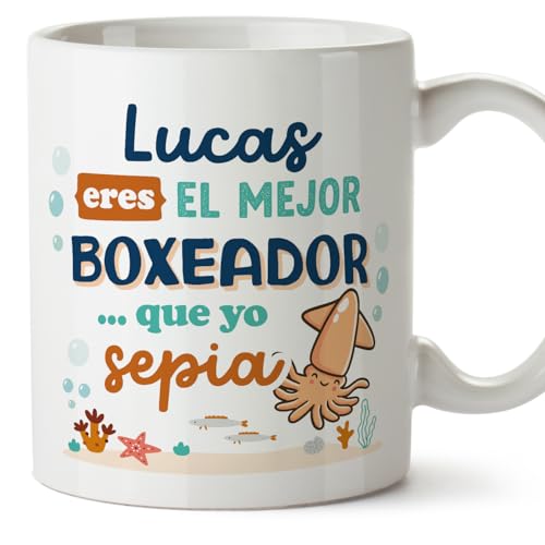 MUGFFINS Tazas Personalizadas para BOXEADOR hombre - En Español - Mejor que yo Sepia - 11 oz / 330 ml - Regalo Personalizable original y divertido