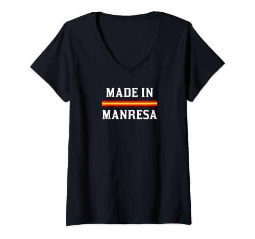 Mujer Amo mi ciudad Manresa - Made in Manresa Camiseta Cuello V