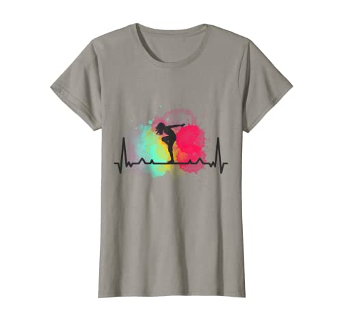 Mujer Camiseta con latido del corazón para bailar y bailar Camiseta