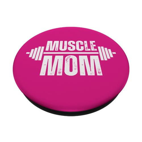 Muscle Mom Levantador de pesas mamá lindo gimnasio madre entrenamiento fitness PopSockets PopGrip Intercambiable