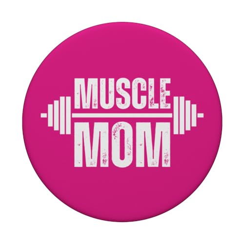 Muscle Mom Levantador de pesas mamá lindo gimnasio madre entrenamiento fitness PopSockets PopGrip Intercambiable