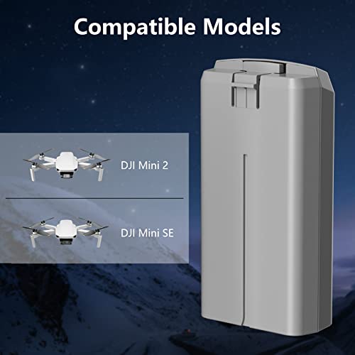 MVMOD - Juego de 2 baterías mini para DJI Mini SE, 2400 mAh, 7,7 V, 31 mins, tiempo de vuelo máximo para DJI Mini 2 para DJI Mini SE (solo para cargadores originales DJI)