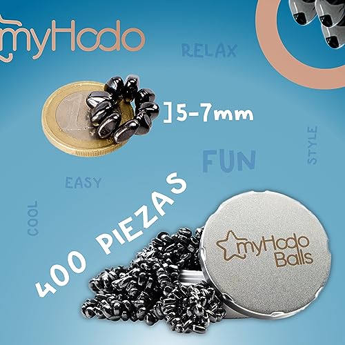 myHodo Mini Piedras Magnéticas (400 Piezas, 5-7 mm), Gadget para la Oficina, Pequeños Imanes Multifuncionales para Aliviar el Estrés, Mejora la Destreza, la Concentración y la Creatividad, ASMR