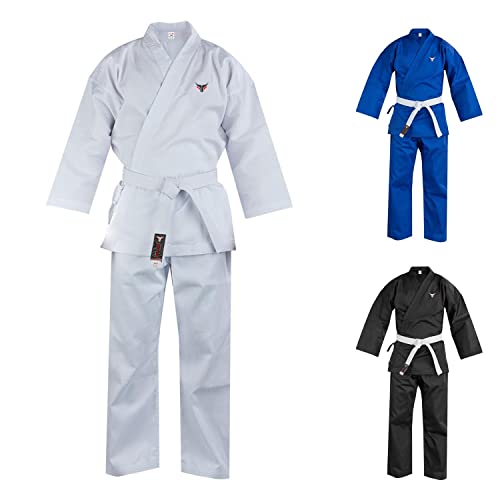 Mytra Fusion kimono judo Varios tamaños y colores kimono jiu jitsu, BJJ Gi Jujitsu Gi ultraligero para hombres, mujeres y niños (3/160, White)